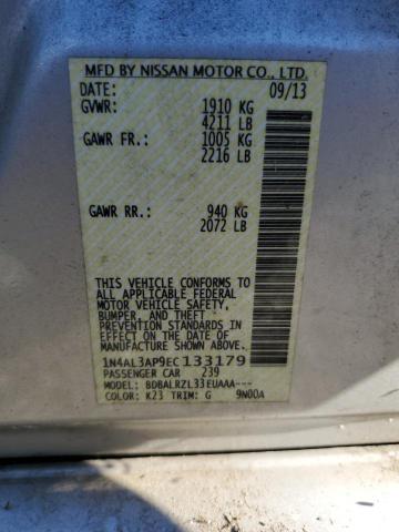 1N4AL3AP9EC133179 - 2014 NISSAN ALTIMA 2.5 SILVER photo 12