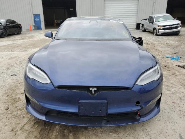 5YJSA1E67MF439244 - 2021 TESLA MODEL S ლურჯი ფოტო 5