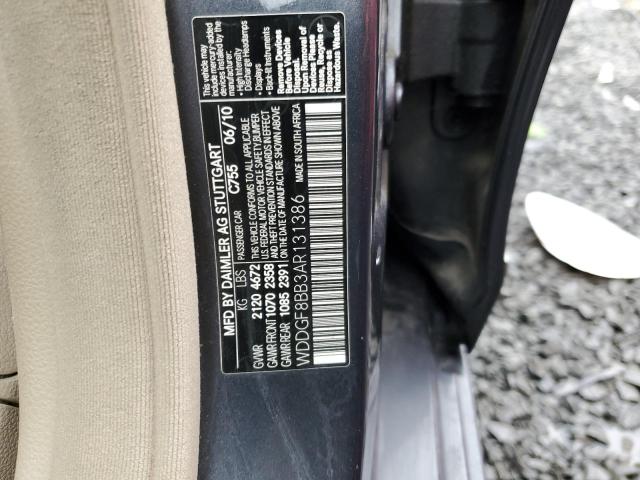 WDDGF8BB3AR131386 - 2010 MERCEDES-BENZ C 300 4MATIC GRAY photo 12