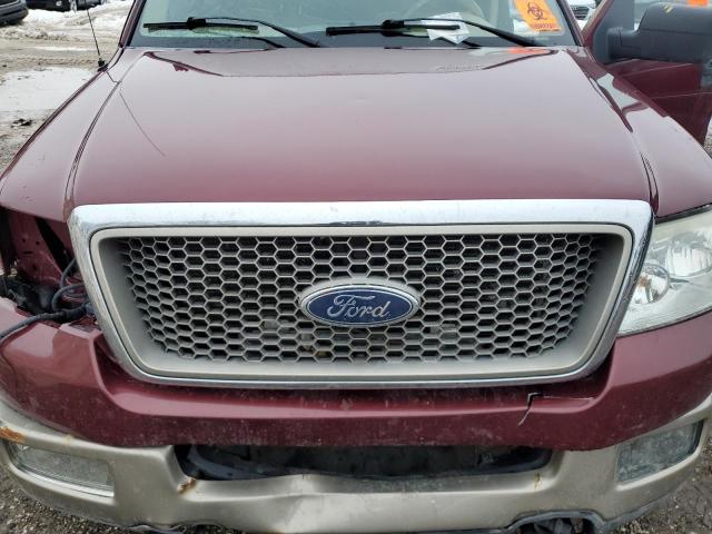 1FTPW14505KC33803 - 2005 FORD F150 SUPERCREW BURGUNDY photo 11