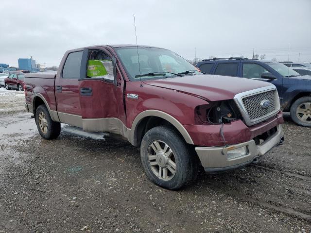 1FTPW14505KC33803 - 2005 FORD F150 SUPERCREW BURGUNDY photo 4