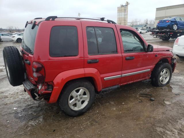 1J4GL58535W606281 - 2005 JEEP LIBERTY LIMITED RED photo 3