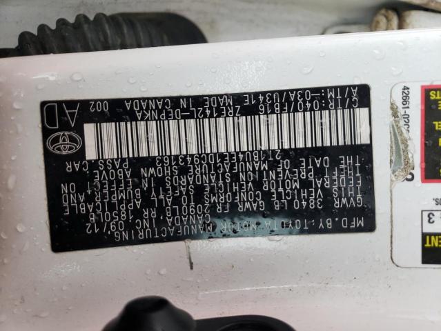 2T1BU4EE1DC943163 - 2013 TOYOTA COROLLA BASE WHITE photo 13