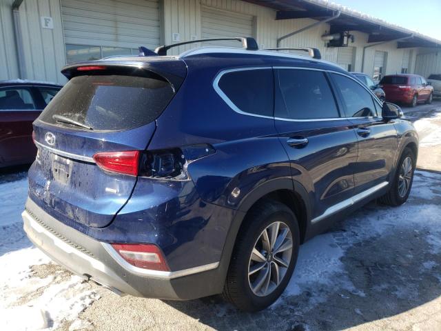 5NMS3CAD7LH282029 - 2020 HYUNDAI SANTA FE SEL Կապույտ լուսանկար 3