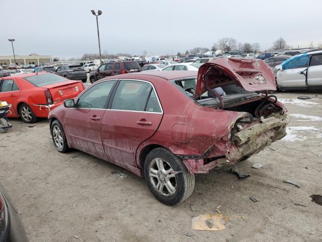 1HGCM56337A008230 - 2007 HONDA ACCORD SE BURGUNDY photo 2