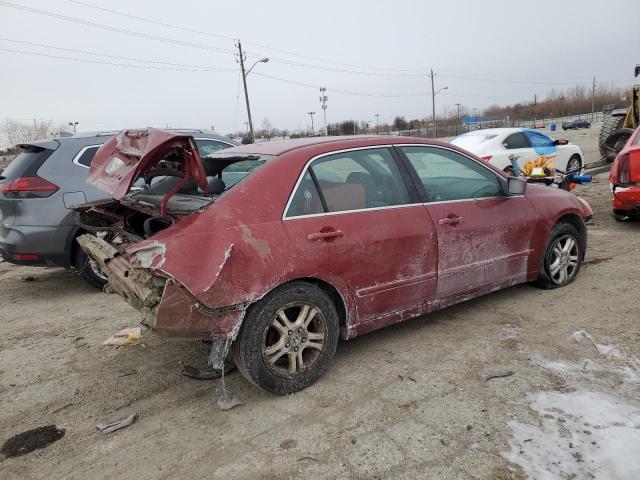 1HGCM56337A008230 - 2007 HONDA ACCORD SE BURGUNDY photo 3