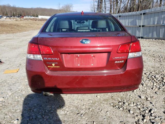 4S3BMBP6XD3017976 - 2013 SUBARU LEGACY 2.5I LIMITED BURGUNDY photo 6