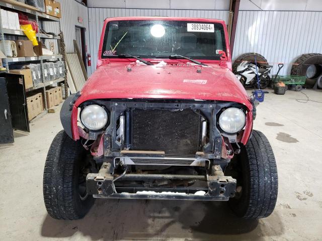 1J8FA24168L525198 - 2008 JEEP WRANGLER X RED photo 5