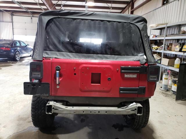 1J8FA24168L525198 - 2008 JEEP WRANGLER X RED photo 6