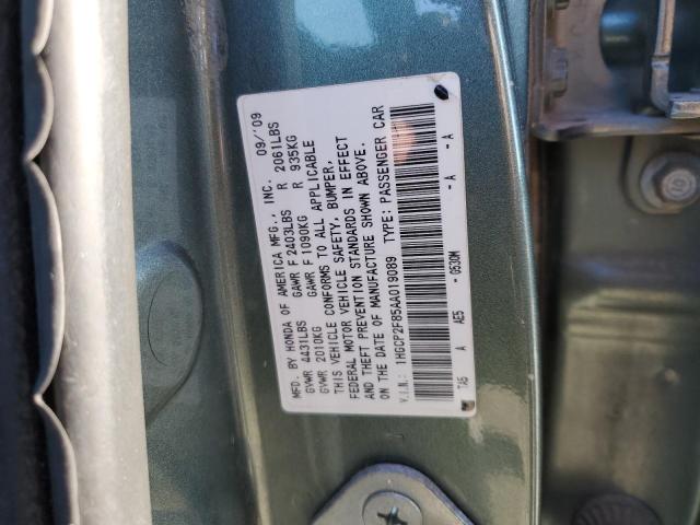 1HGCP2F85AA019089 - 2010 HONDA ACCORD EXL GREEN photo 12