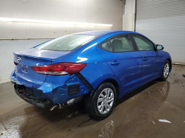 KMHD74LF4JU607514 - 2018 HYUNDAI ELANTRA SE BLUE photo 3