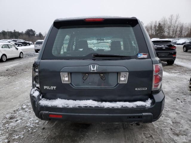 2HKYF18156H512935 - 2006 HONDA PILOT LX GRAY photo 6