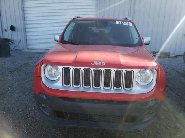 ZACCJADT0GPE02268 - 2016 JEEP RENEGADE LIMITED RED photo 5