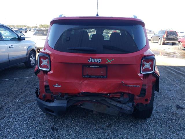 ZACCJADT0GPE02268 - 2016 JEEP RENEGADE LIMITED RED photo 6