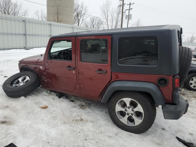 1J4BA3H15AL218160 - 2010 JEEP WRANGLER U SPORT BURGUNDY photo 2