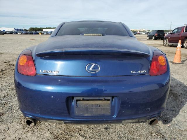 JTHFN48Y920007916 - 2002 LEXUS SC 430 BLUE photo 6