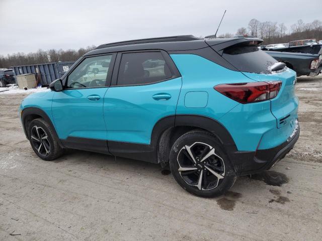 KL79MUSL9MB051160 - 2021 CHEVROLET TRAILBLAZE RS TURQUOISE photo 2