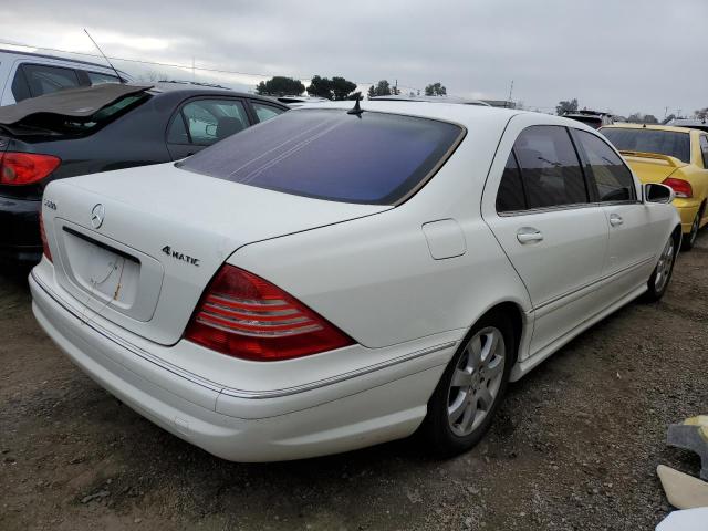 WDBNG83J15A441754 - 2005 MERCEDES-BENZ S 430 4MATIC WHITE photo 3