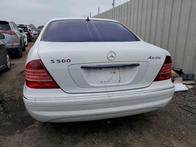 WDBNG83J15A441754 - 2005 MERCEDES-BENZ S 430 4MATIC WHITE photo 6