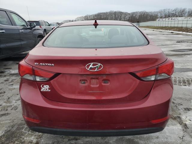 5NPDH4AE8EH544123 - 2014 HYUNDAI ELANTRA SE BURGUNDY photo 6