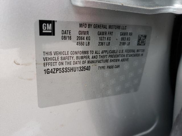 1G4ZP5SS5HU132640 - 2017 BUICK LACROSSE ESSENCE 银色 照片 12