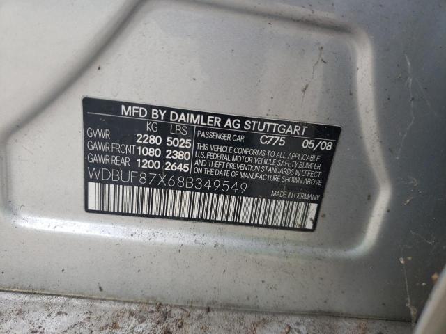 WDBUF87X68B349549 - 2008 MERCEDES-BENZ E 350 4MATIC SILVER photo 12