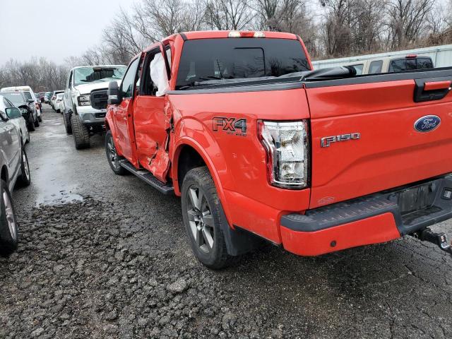 1FTEW1EP2HKD84931 - 2017 FORD F150 SUPERCREW RED photo 2
