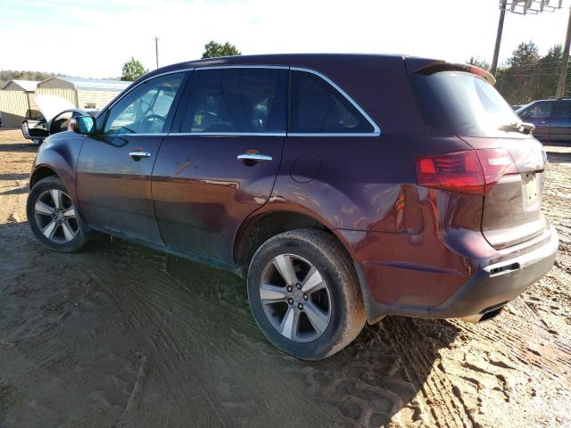 2HNYD2H46DH522573 - 2013 ACURA MDX TECHNOLOGY BURGUNDY photo 2