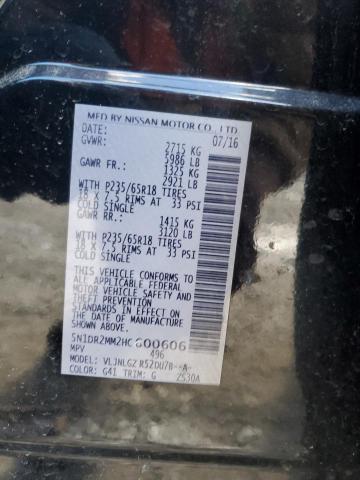 5N1DR2MM2HC600606 - 2017 NISSAN PATHFINDER S BLACK photo 14