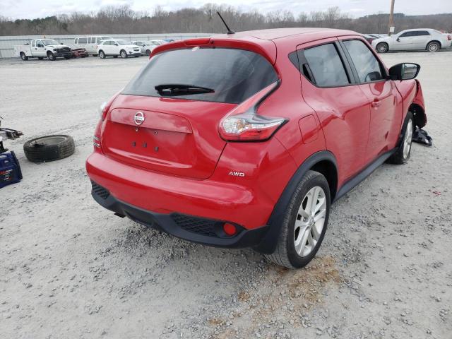 JN8AF5MV0FT565186 - 2015 NISSAN JUKE S RED photo 4