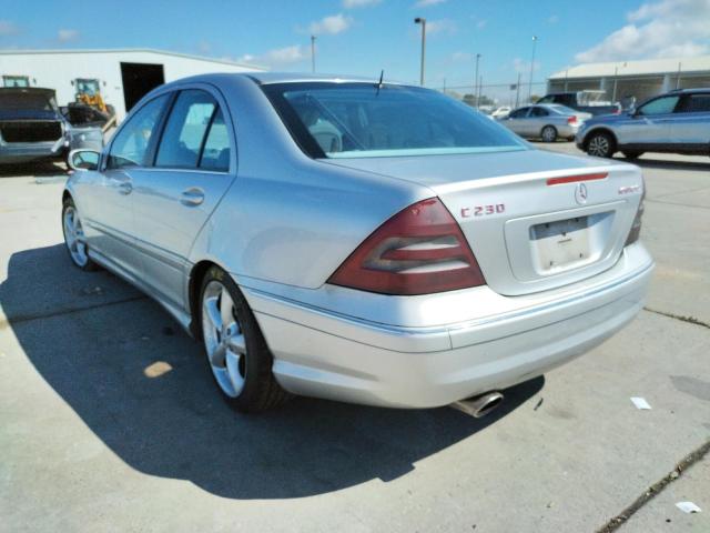 WDBRF40J45F705506 - 2005 MERCEDES-BENZ C 230K SPORT SEDAN SILVER photo 3