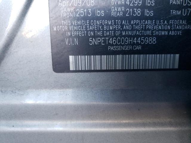 5NPET46C09H445988 - 2009 HYUNDAI SONATA GLS SILVER photo 13