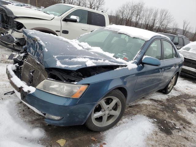 5NPEU46FX8H338890 - 2008 HYUNDAI SONATA SE BLUE photo 1