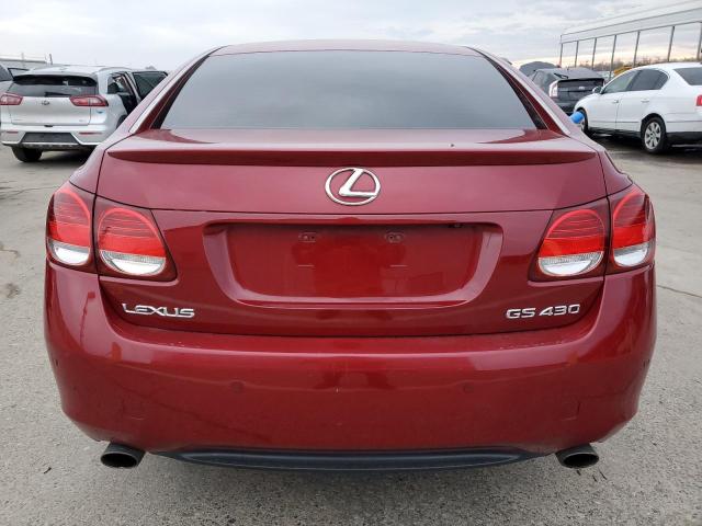 JTHBN96S465012847 - 2006 LEXUS GS 430 MAROON photo 6