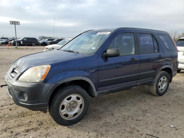 JHLRD68545C012868 - 2005 HONDA CR-V LX BLUE photo 1