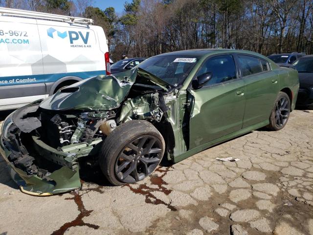 2C3CDXCT2NH143328 - 2022 DODGE CHARGER R/T GREEN photo 1