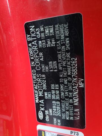 KNDJN2A27K7683262 - 2019 KIA SOUL RED photo 12