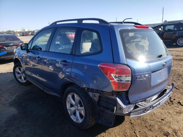 JF2SJABC2FH460274 - 2015 SUBARU FORESTER 2.5I BLUE photo 2