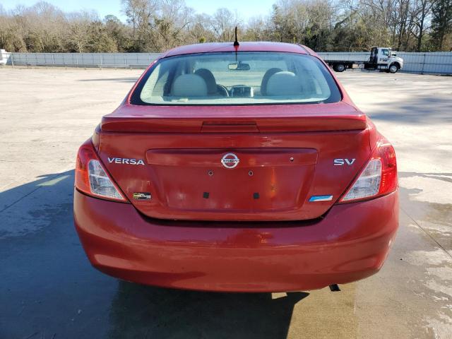 3N1CN7AP5EL805721 - 2014 NISSAN VERSA S BURGUNDY photo 6