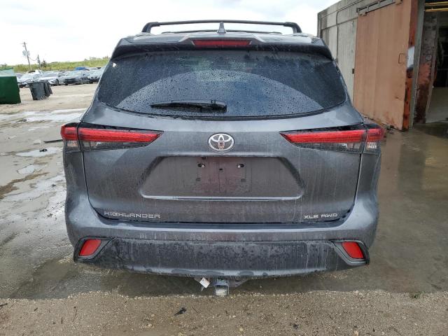 5TDHZRBH9NS240927 - 2022 TOYOTA HIGHLANDER XLE 灰色 照片 6