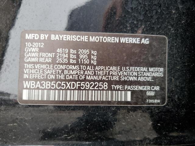 WBA3B5C5XDF592258 - 2013 BMW 328 XI SULEV BLACK photo 12