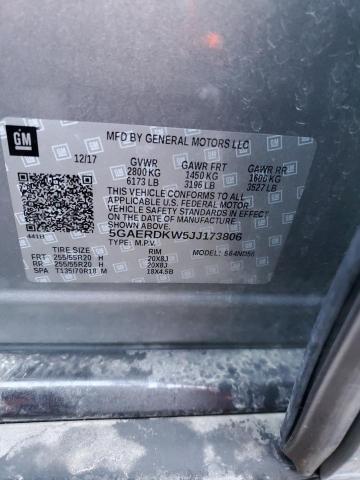 5GAERDKW5JJ173806 - 2018 BUICK ENCLAVE AVENIR BEIGE photo 13