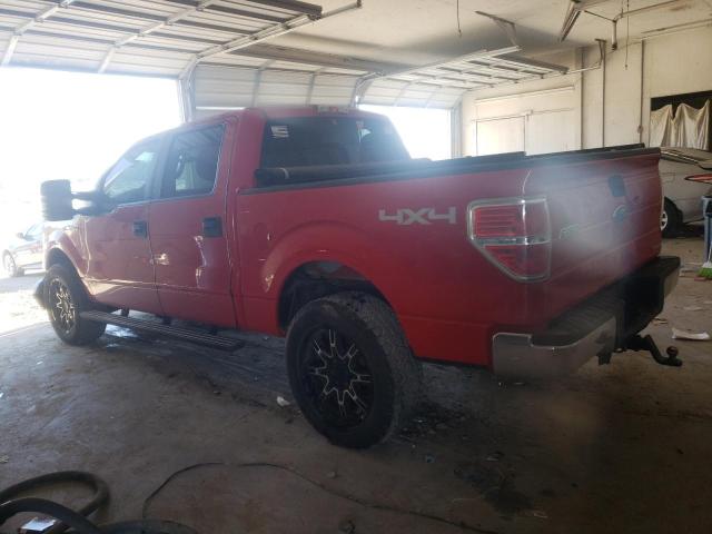 1FTFW1EF7BKD53158 - 2011 FORD F150 SUPERCREW RED photo 2