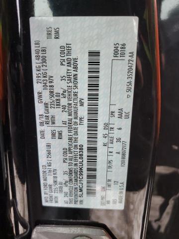 5LMCJ1C99KUL08380 - 2019 LINCOLN MKC BLACK photo 13