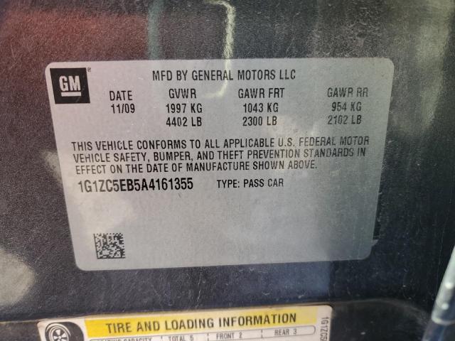 1G1ZC5EB5A4161355 - 2010 CHEVROLET MALIBU 1LT Gris photo 12