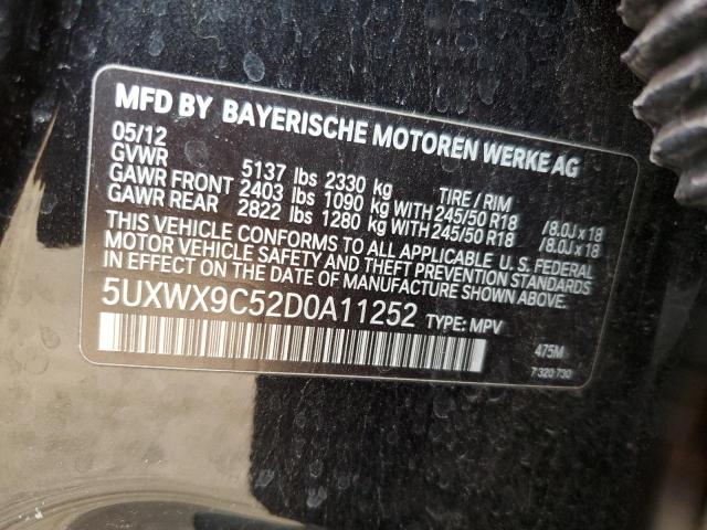 5UXWX9C52D0A11252 - 2013 BMW X3 XDRIVE28I BLACK photo 13