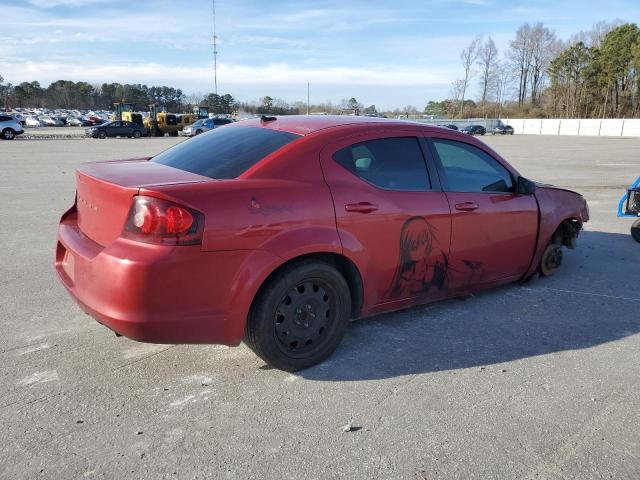 1C3CDZAB5DN617574 - 2013 DODGE AVENGER SE RED photo 3