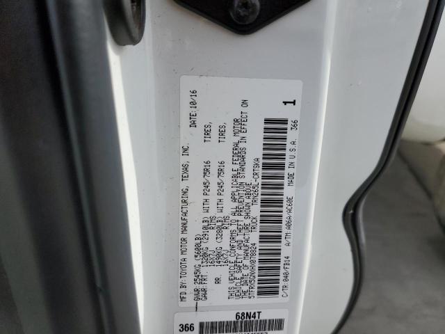 5TFRX5GNXHX078824 - 2017 TOYOTA TACOMA ACCESS CAB WHITE photo 12