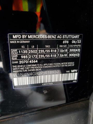 W1N4N4GB2PJ418932 - 2023 MERCEDES-BENZ GLA 250 BLACK photo 12