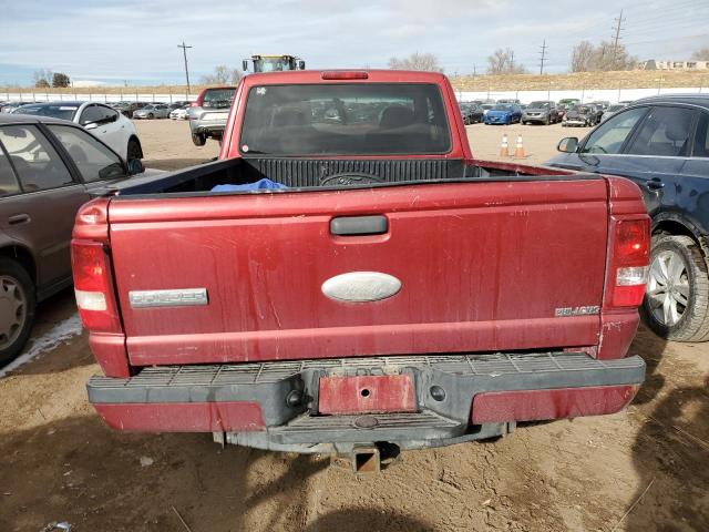 1FTZR45E08PB14981 - 2008 FORD RANGER SUPER CAB RED photo 6